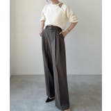 Meiru ベルト付きツータックワイドパンツ | JUNOAH | 詳細画像10