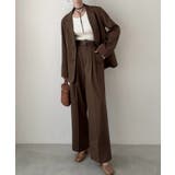 Meiru ベルト付きツータックワイドパンツ | JUNOAH | 詳細画像17