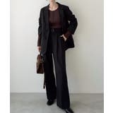 Meiru ベルト付きツータックワイドパンツ | JUNOAH | 詳細画像8