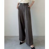 Meiru ベルト付きツータックワイドパンツ | JUNOAH | 詳細画像9