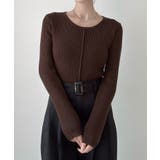 Meiru バックオープンリブニット | JUNOAH | 詳細画像12