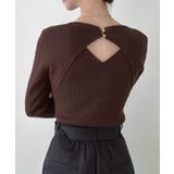 Meiru バックオープンリブニット | JUNOAH | 詳細画像14