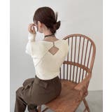 Meiru バックオープンリブニット | JUNOAH | 詳細画像6