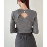 Meiru バックオープンリブニット | JUNOAH | 詳細画像8