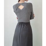 Meiru バックオープンリブニット | JUNOAH | 詳細画像9