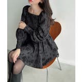 Meiru スクエアネックジャガードペプラムトップス（薄手） | JUNOAH | 詳細画像7 