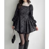 Meiru スクエアネックジャガードペプラムトップス（薄手） | JUNOAH | 詳細画像8 