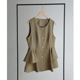 Meiru ゴールドボタンペプラムベスト+スラックスset(薄手、裏地なし) | JUNOAH | 詳細画像16