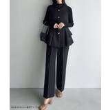 Meiru ゴールドボタンペプラムベスト+スラックスset(薄手、裏地なし) | JUNOAH | 詳細画像2