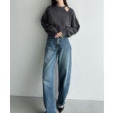 Meiru カットデザインシャギーショートニット | JUNOAH | 詳細画像11 