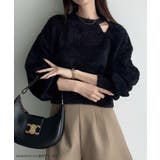 Meiru カットデザインシャギーショートニット | JUNOAH | 詳細画像2 