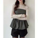 Meiru バルーンビスチェドッキングニット | JUNOAH | 詳細画像11 