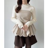 Meiru バルーンビスチェドッキングニット | JUNOAH | 詳細画像6 