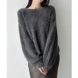 チャコール | Meiru シャギーバックリボンニット | JUNOAH