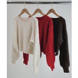 Meiru クルーネックケーブルショートニット | JUNOAH | 詳細画像12 