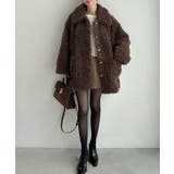 Meiru プードルファーステンカラーミドルコート | JUNOAH | 詳細画像12 