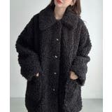 ブラック | Meiru プードルファーステンカラーミドルコート | JUNOAH