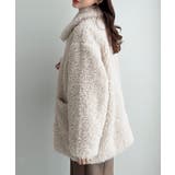 Meiru プードルファーステンカラーミドルコート | JUNOAH | 詳細画像7 