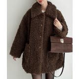 Meiru プードルファーステンカラーミドルコート | JUNOAH | 詳細画像9 