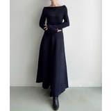 Meiru オフショル風フレアニットワンピース | JUNOAH | 詳細画像11