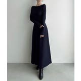 Meiru オフショル風フレアニットワンピース | JUNOAH | 詳細画像12