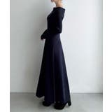 Meiru オフショル風フレアニットワンピース | JUNOAH | 詳細画像13