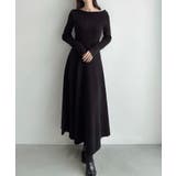 Meiru オフショル風フレアニットワンピース | JUNOAH | 詳細画像6