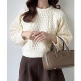 Meiru ポップコーンケーブルニット | JUNOAH | 詳細画像1 