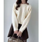 Meiru ポップコーンケーブルニット | JUNOAH | 詳細画像2 