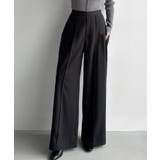 ブラック | Meiru (通年素材)ポケットデザインワイドパンツ | JUNOAH