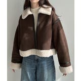 Meiru ショートフェイクムートンボアブルゾン (薄手) | JUNOAH | 詳細画像1