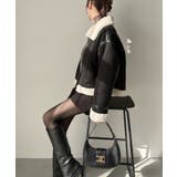 Meiru ショートフェイクムートンボアブルゾン (薄手) | JUNOAH | 詳細画像10