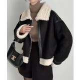 Meiru ショートフェイクムートンボアブルゾン (薄手) | JUNOAH | 詳細画像11