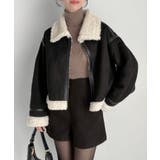 Meiru ショートフェイクムートンボアブルゾン (薄手) | JUNOAH | 詳細画像12