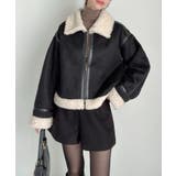 Meiru ショートフェイクムートンボアブルゾン (薄手) | JUNOAH | 詳細画像13