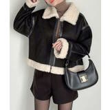 Meiru ショートフェイクムートンボアブルゾン (薄手) | JUNOAH | 詳細画像15