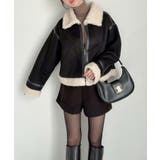 Meiru ショートフェイクムートンボアブルゾン (薄手) | JUNOAH | 詳細画像16