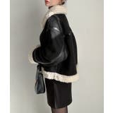 Meiru ショートフェイクムートンボアブルゾン (薄手) | JUNOAH | 詳細画像17