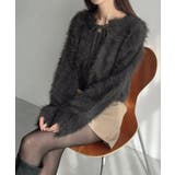 Meiru リボンキーネックフェザーニット | JUNOAH | 詳細画像11 