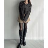 Meiru リボンキーネックフェザーニット | JUNOAH | 詳細画像12 