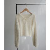 Meiru リボンキーネックフェザーニット | JUNOAH | 詳細画像13 