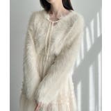 Meiru リボンキーネックフェザーニット | JUNOAH | 詳細画像4 