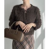 Meiru リボンキーネックフェザーニット | JUNOAH | 詳細画像6 