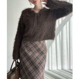 Meiru リボンキーネックフェザーニット | JUNOAH | 詳細画像7 