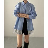 Meiru レースレイヤードオーバーシャツ | JUNOAH | 詳細画像10 