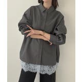 Meiru レースレイヤードオーバーシャツ | JUNOAH | 詳細画像13 