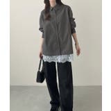 Meiru レースレイヤードオーバーシャツ | JUNOAH | 詳細画像14 