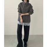 Meiru レースレイヤードオーバーシャツ | JUNOAH | 詳細画像15 