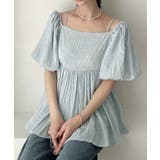 Meiru 2wayオフショル花柄ペプラムトップス | JUNOAH | 詳細画像14 