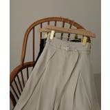 Meiru 細ベルトハイウエストタックワイドパンツ | JUNOAH | 詳細画像13